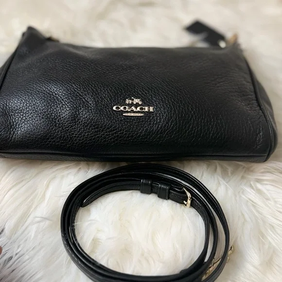 Coach Luxury Pebble Leather Convertible Crossbody Handbag Purse#F3666 - Picture 8 of 13